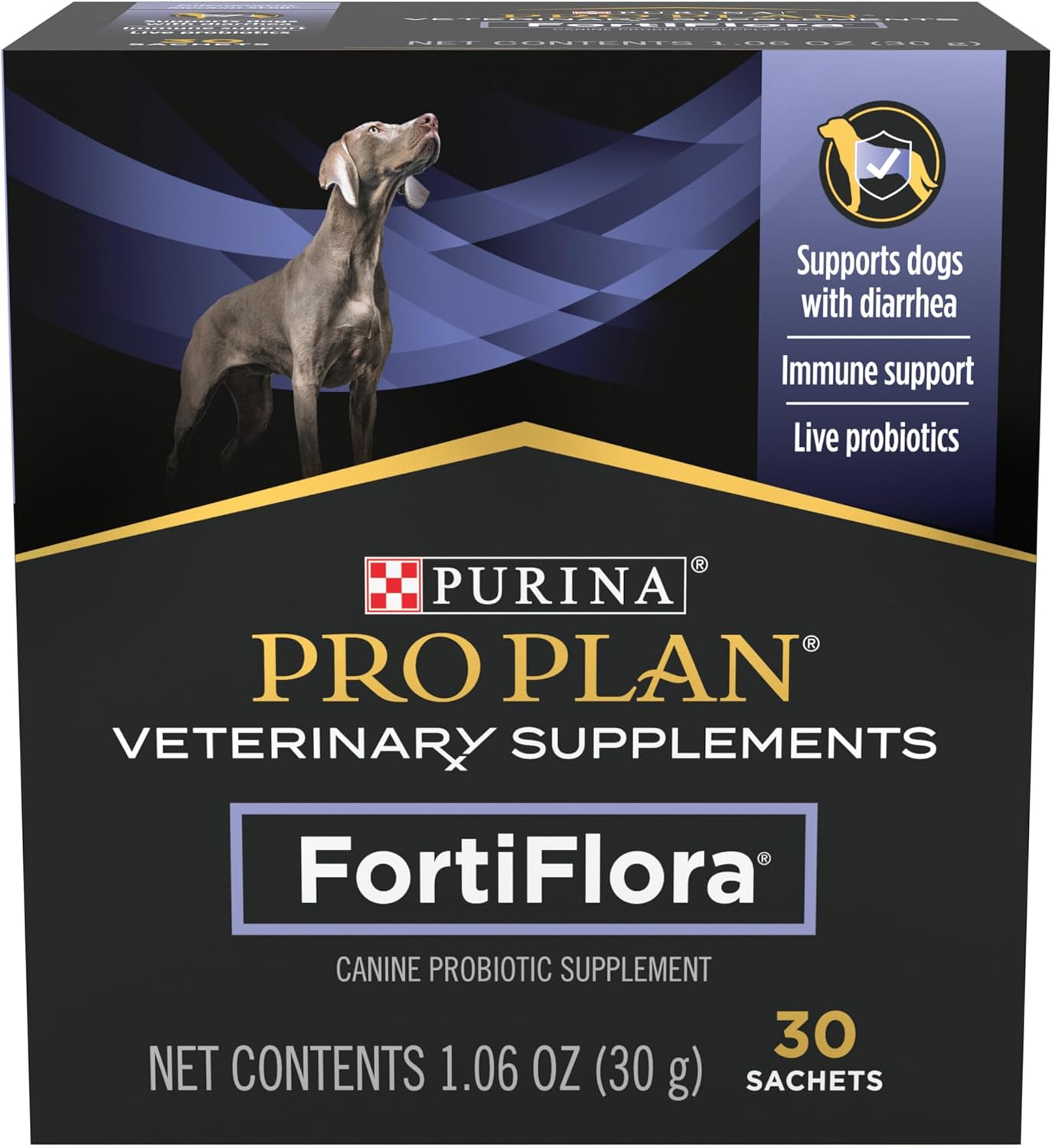 Purina Pro Plan FortiFlora Dog Probiotic Supplement | Veterinary Diet Digestive Support Powder | 30 Sachets