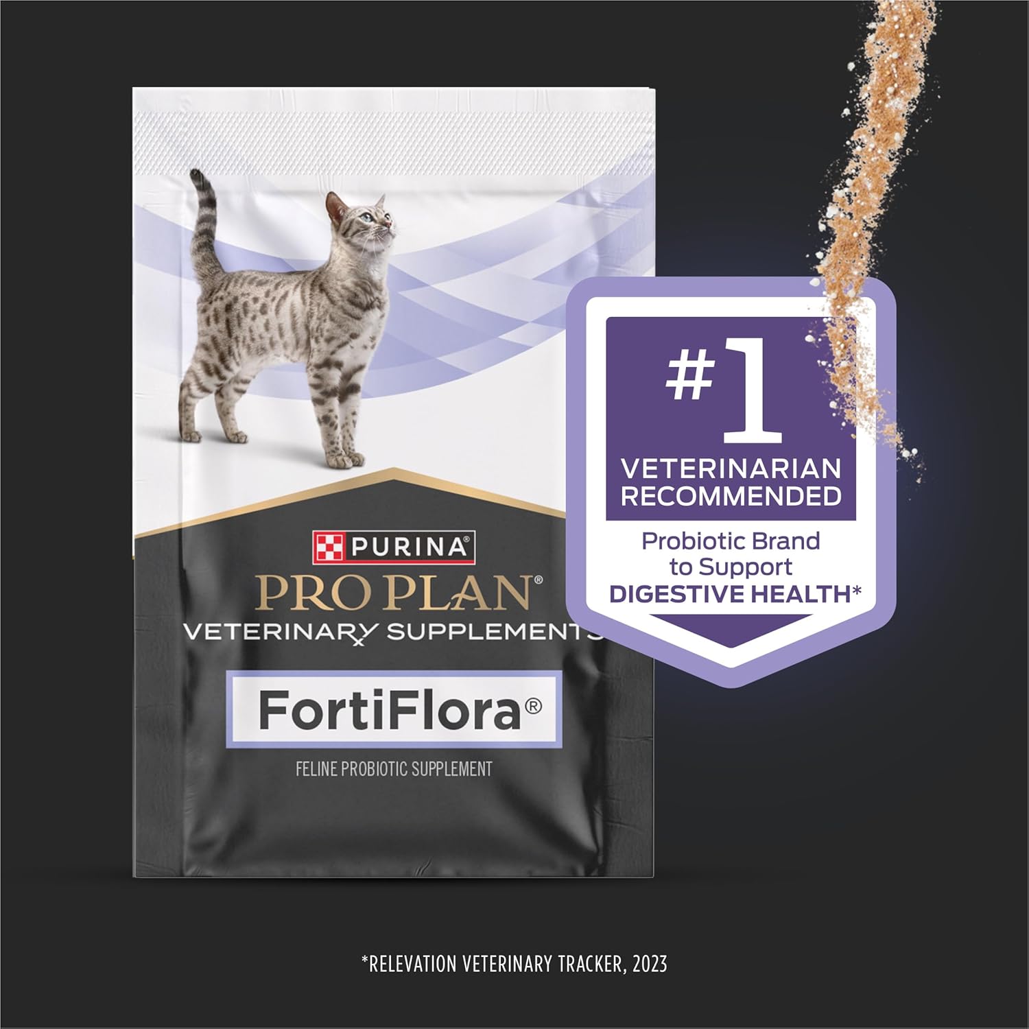 Purina Pro Plan FortiFlora Cat Probiotic Supplement | Veterinary Diet Digestive Support Powder | 30 Sachets